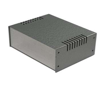 Electronic enclosure with powder coating finish