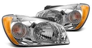 Headlights of a car