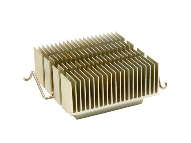 A heat sink with straight fins 