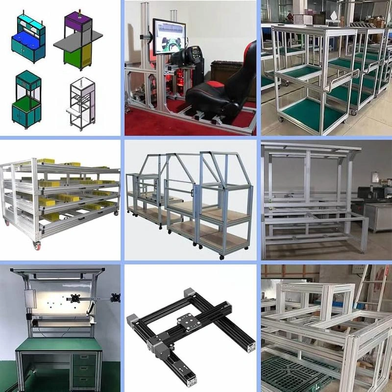An image showing various applications of 2040 and 4040 aluminum extrusion 