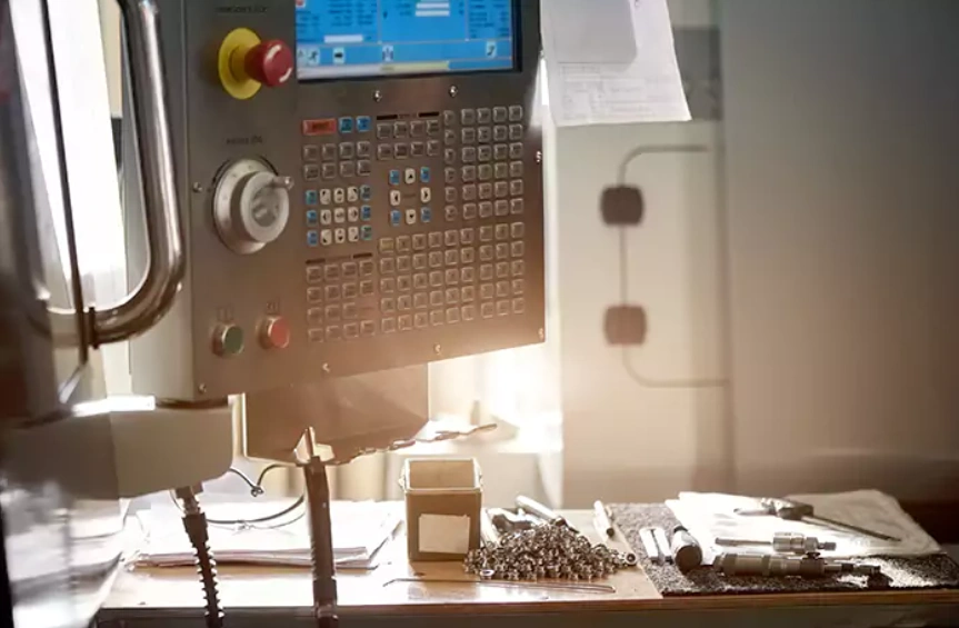 An image of a control panel of a CNC machine 