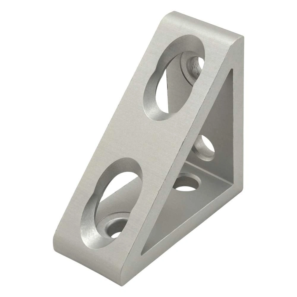 Corner gusset bracket made with aluminum