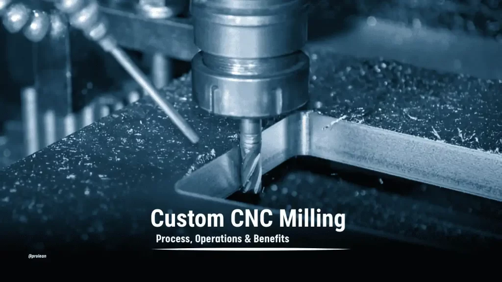 A milling tool performing a precise CNC milling operation.