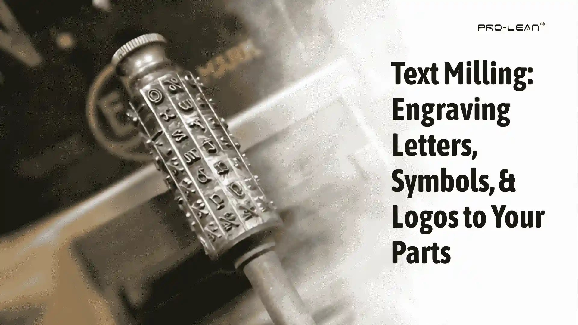 A close-up of a CNC-engraved item showing precise letters.