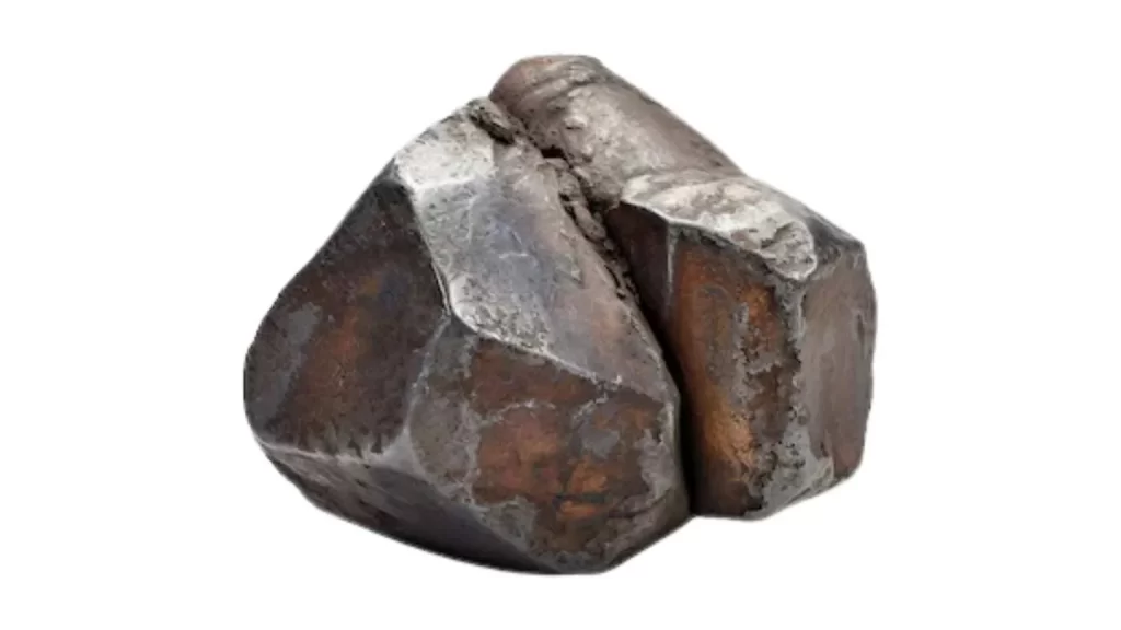 The image shows pure iron in its raw form.