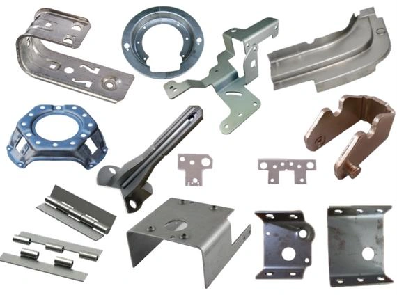 An image showing different sheet metal reinforced parts