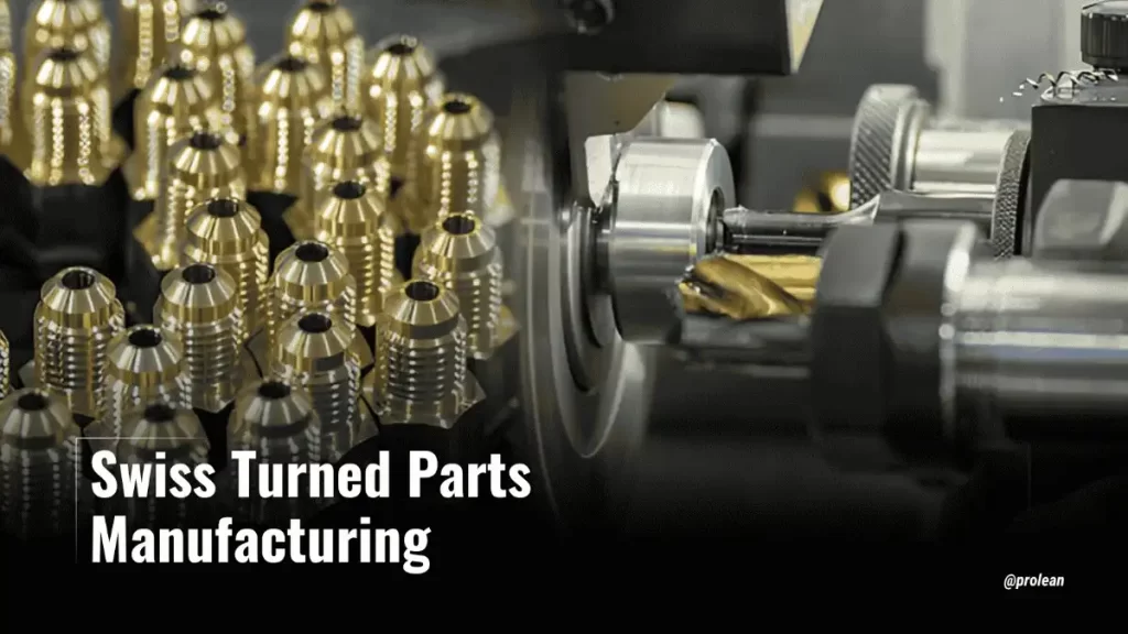 Feature image showing the text 'Swiss Turned Parts Manufacturing' overlaid on a background related to precision machining.