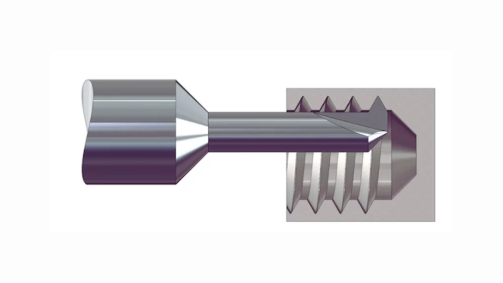3D Illustration of a Thread Milling Cutter.