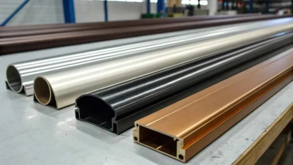 An image featuring anodized metal bars in bright, vibrant colors, ideal for outdoor use. 